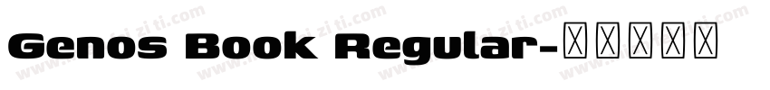 Genos Book Regular字体转换